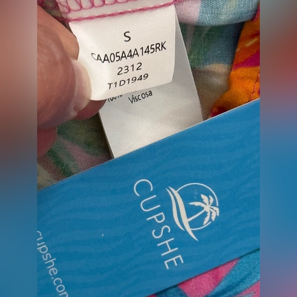 Cupshe Multicolor Tropical Floral Coverup Mini Dress SKU0871 - Picture 6 of 7